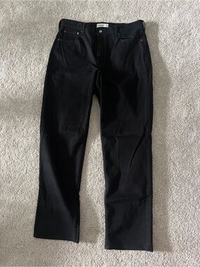Black Straight Leg Jeans Abercrombie Ultra High Ride 90s straight
